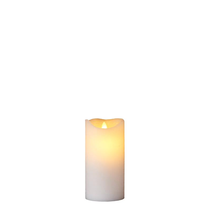 Produktbillede af Sirius Sara Genopladelig Bloklys 7,5xH15 cm Hvid i premium kvalitet