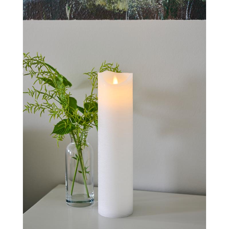 Produktbillede af Sirius Sara Genopladelig Bloklys Ø7,5xH30 cm Hvid i premium kvalitet