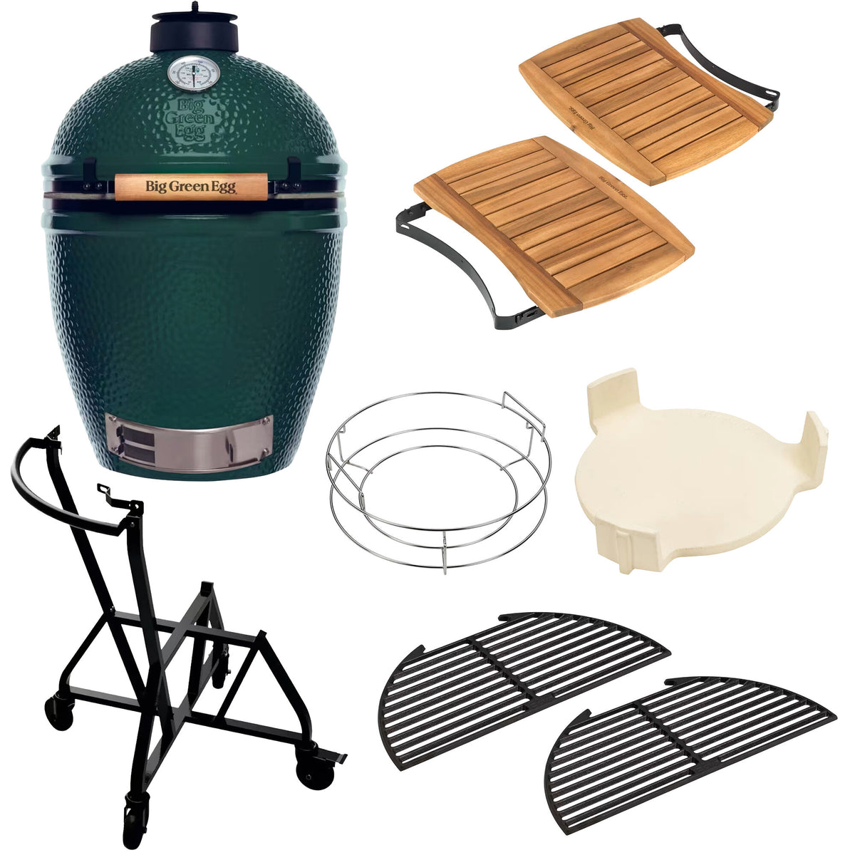 Big Green Egg Large kulgrill som masterset med sidebord