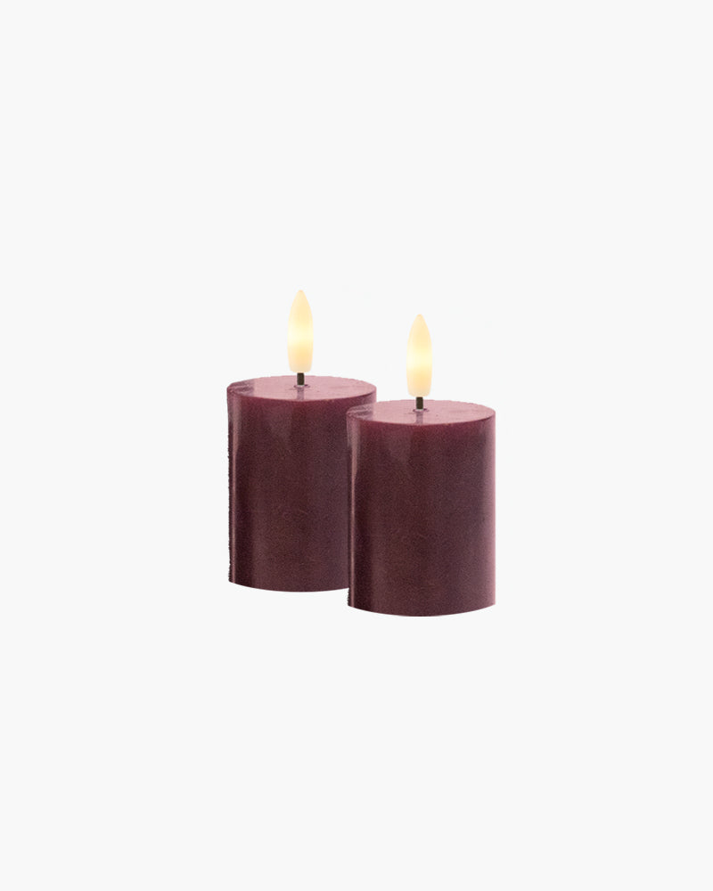 Produktbillede af Sirius Sille Mini Genopladelig 2 stk. Ø5xH6,5 cm Bordeaux i premium kvalitet