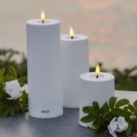 Produktbillede af Sirius Sille Solar 3 stk. sæt,Ø7,5xH10/15/20cm Hvid i premium kvalitet