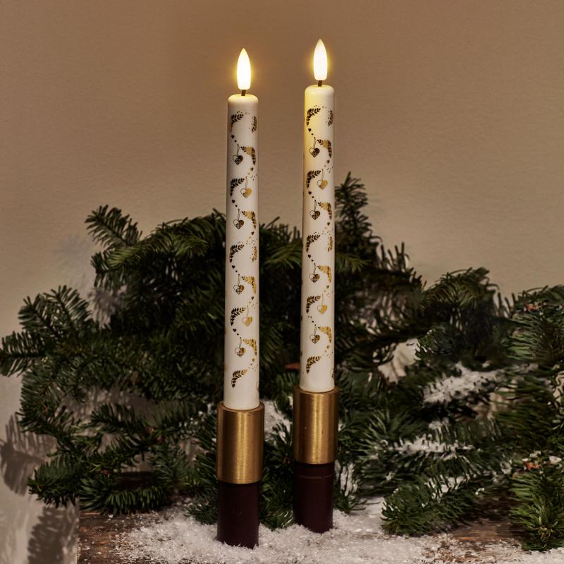 Produktbillede af Sirius Sille Kronelys 2 pak Edition 2025 Ø2xH22 cm Hvid i premium kvalitet