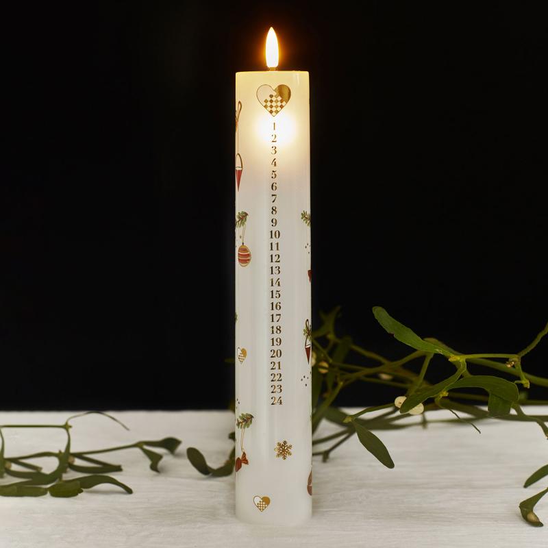 Produktbillede af Sirius Mie Kalenderlys Ø5xH29 cm Hvid i premium kvalitet