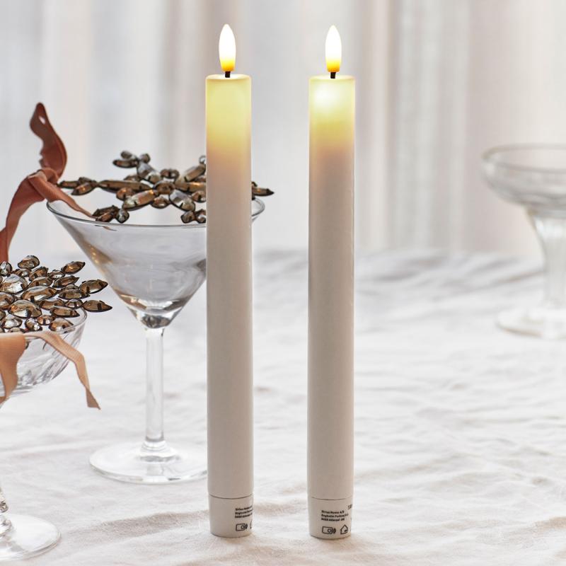 Produktbillede af Sirius Sille Lak Kronelys 2 pak Ø2 x H20 cm Elfenben i premium kvalitet