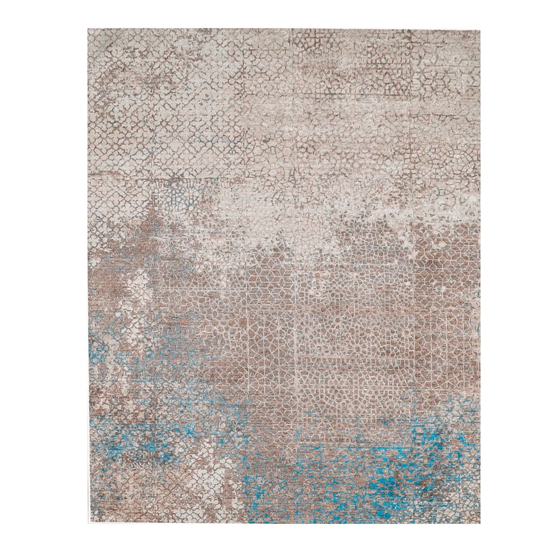 TEPPI WOOBTNY0249 gulvtæppe m. mønster rektangulær brun/multifarvet bomuld/chenille 160x230