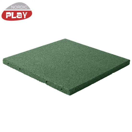 Produktbillede af Gummiflise 500 x 500 x 30 mm grøn NORDIC PLAY Active på tilbud i høj kvalitet