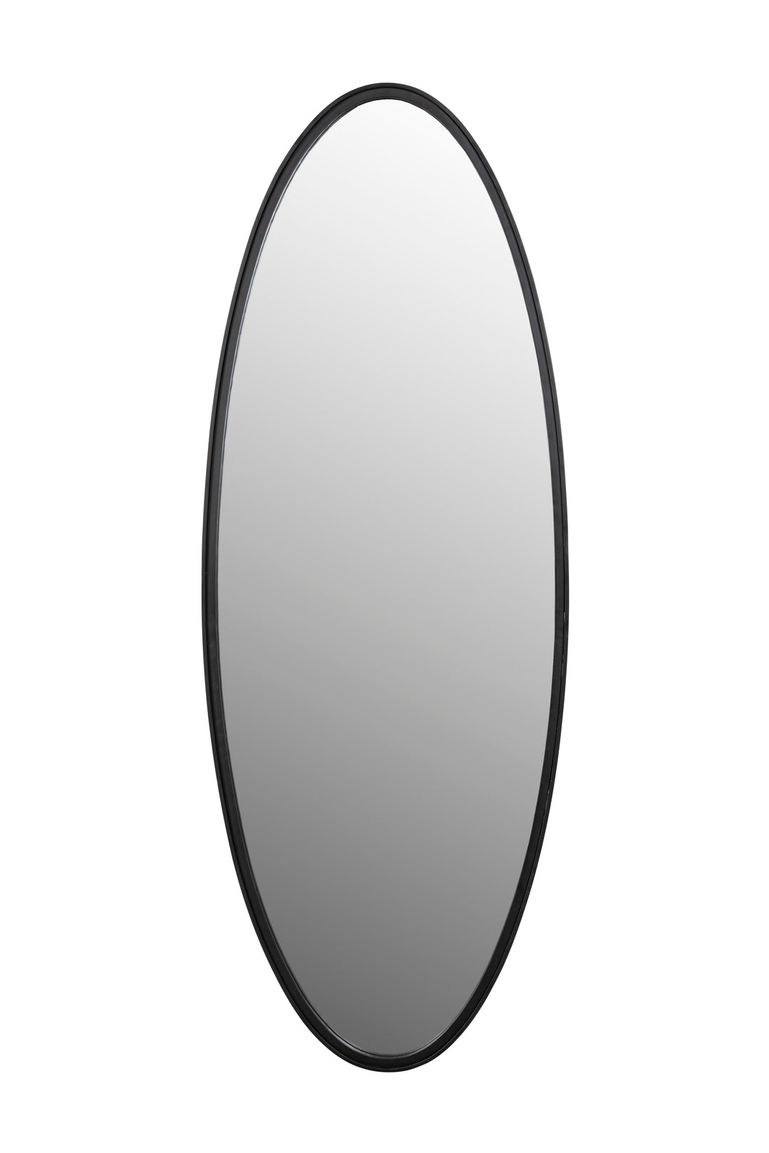 WHITE LABEL LIVING Matz L vægspejl oval spejlglas og sort jern 160x60
