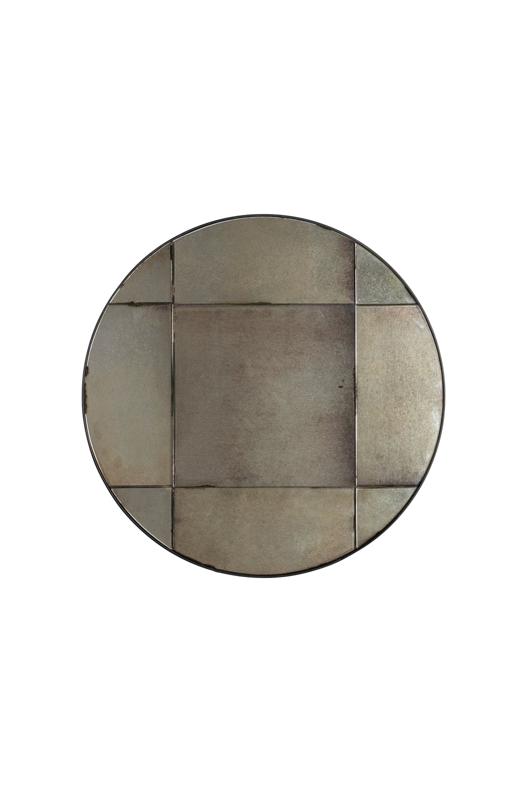 DUTCHBONE Mado vægspejl M rund spejlglas og grå træ Ø60