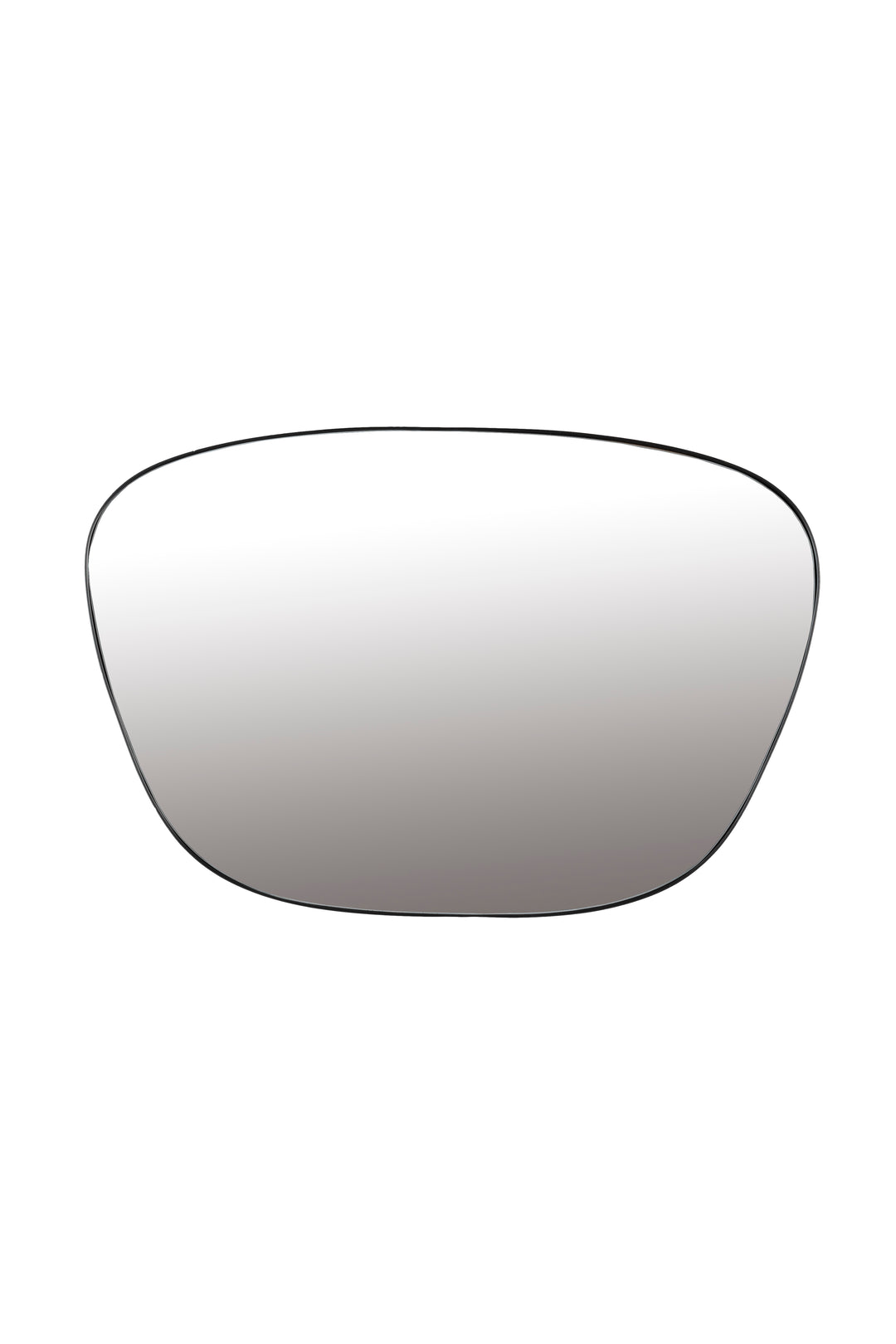 WHITE LABEL LIVING Lina vægspejl asymmetrisk spejlglas og sort metal 60x40