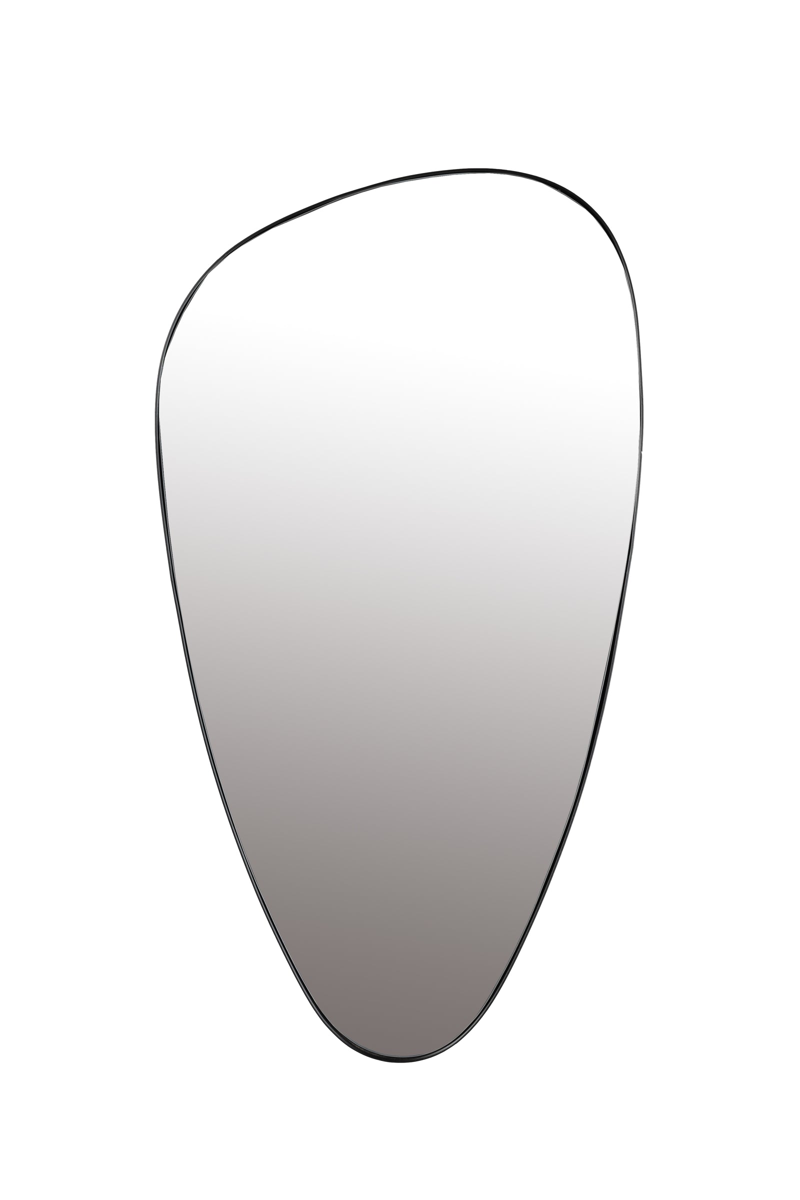 Produktbillede af WHITE LABEL LIVING Juna vægspejl asymmetrisk spejlglas og sort metal 80x45 i premium kvalitet