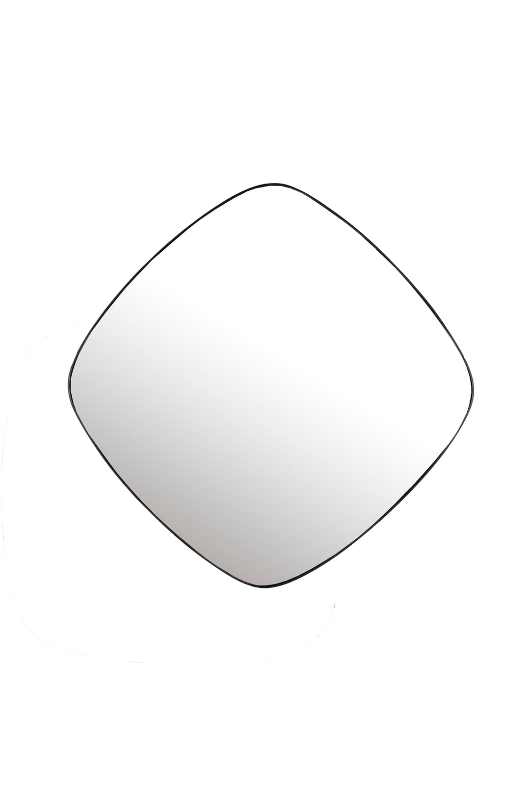 WHITE LABEL LIVING Mila vægspejl kvadratisk spejlglas og sort metal 50x50