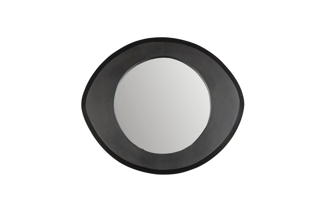 DUTCHBONE Aren vægspejl S organisk spejlglas og sort mangotræ 55x47