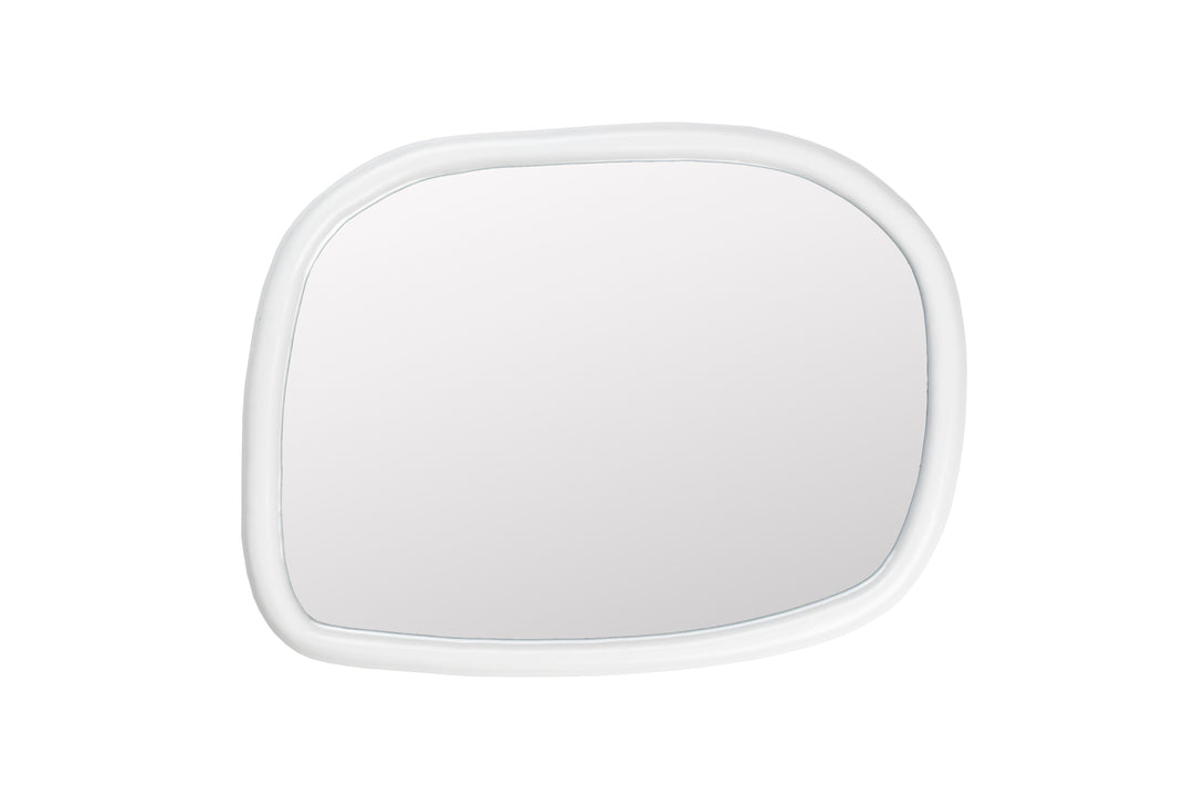 ZUIVER Looks M vægspejl organisk spejlglas og offwhite mangotræ 73x55