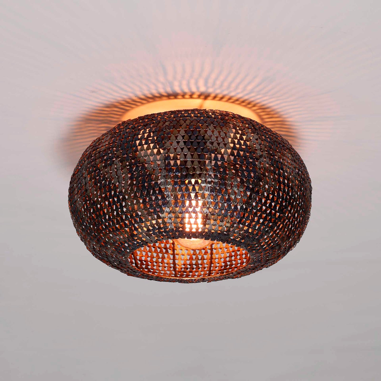 Produktbillede af Baroca Plafond lampe i brun-sort metal Levering uden pære på tilbud i høj kvalitet