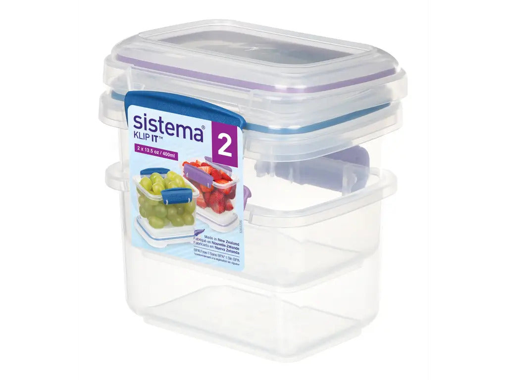 Produktbillede af Sistema Accents 2Pack Rectangular 400ml i premium kvalitet