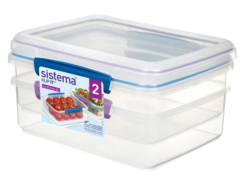 Produktbillede af Sistema Accents 2Pack Rectangular 2 L i premium kvalitet