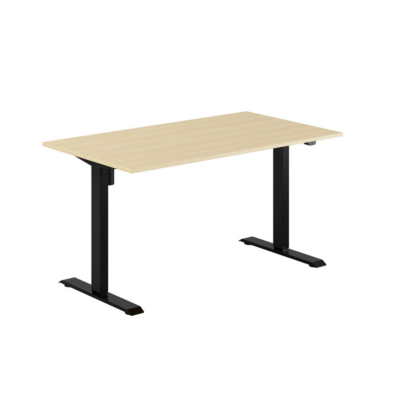 Produktbillede af EASY Hæve/Sænkebord m/1 motor 140x80cm Birk-sort på tilbud