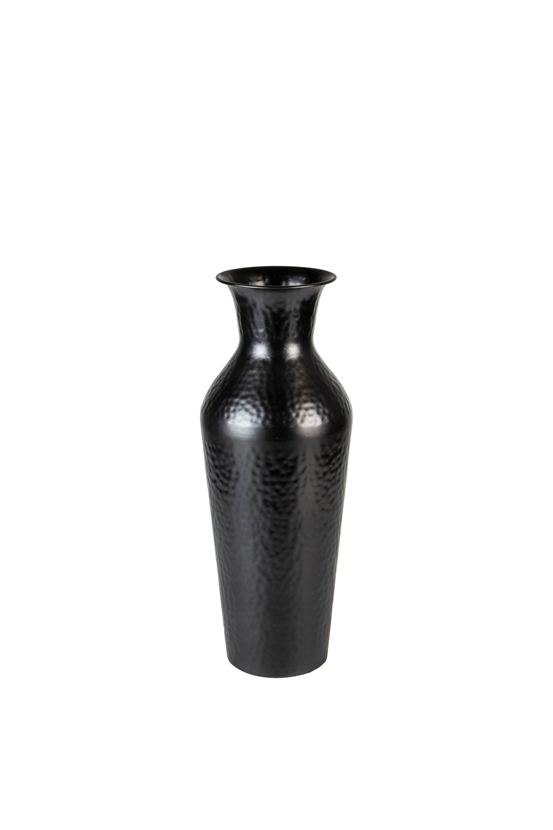 Produktbillede af WHITE LABEL LIVING Dunja M vase rund antik sort stål H:49 i premium kvalitet