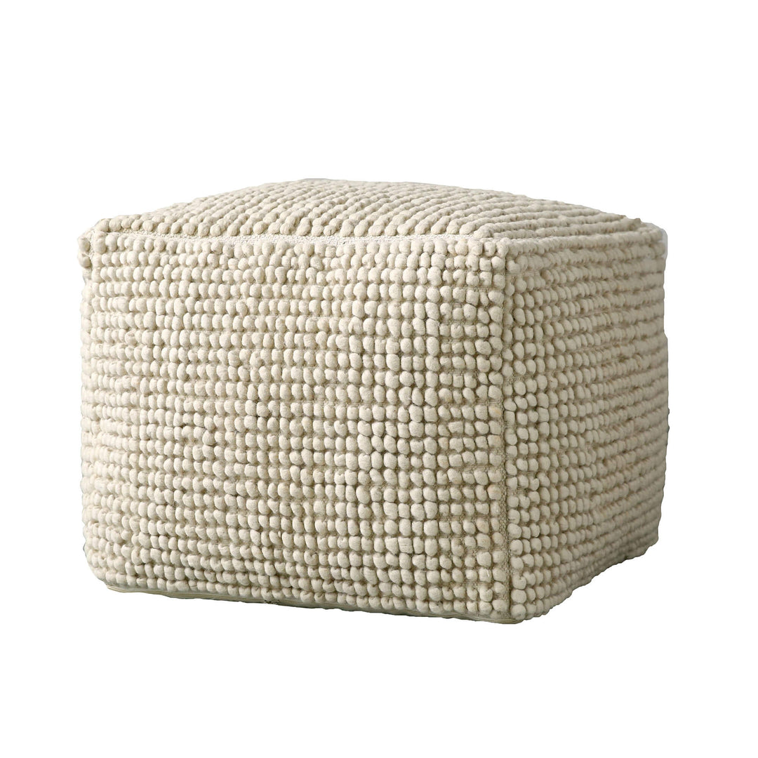 CREATIVE COLLECTION Fleur de sel puf natur uld kvadratisk 61x61
