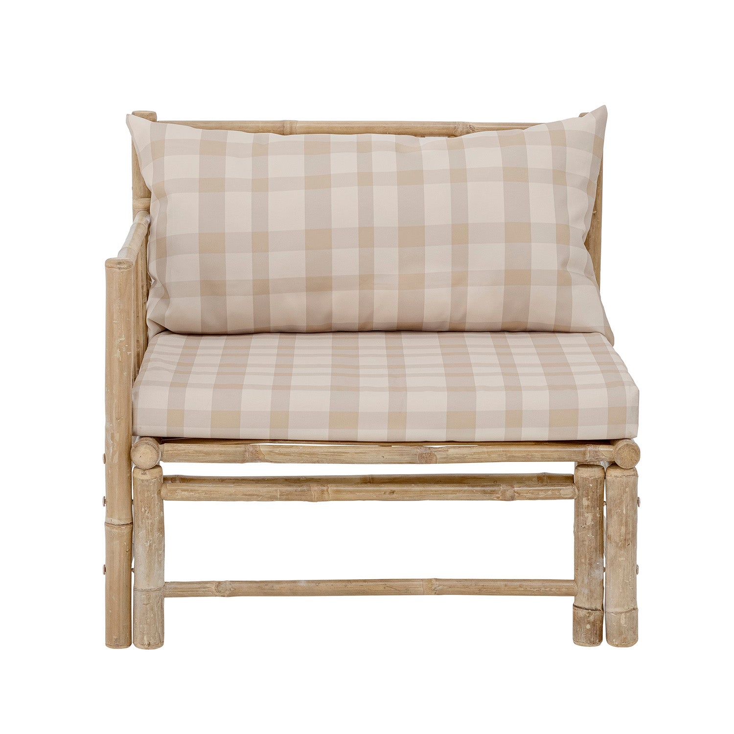 Produktbillede af BLOOMINGVILLE Korfu udendørs modul sofa venstre hjørne polyester og natur bambus i premium kvalitet