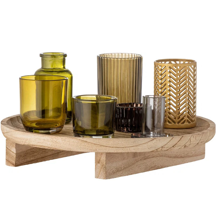 Sanga Bakke M/fyrfadsstage Natur Glas 8 Stk