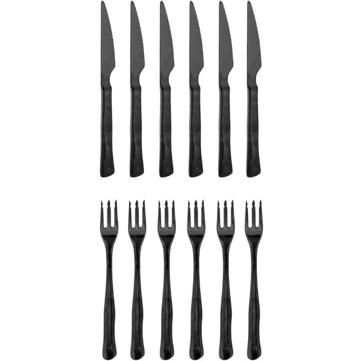 Produktbillede af Ollin Grillbestik Multipak Sort Rustfri Stål 12 Stk på tilbud – premium kvalitet og detaljer