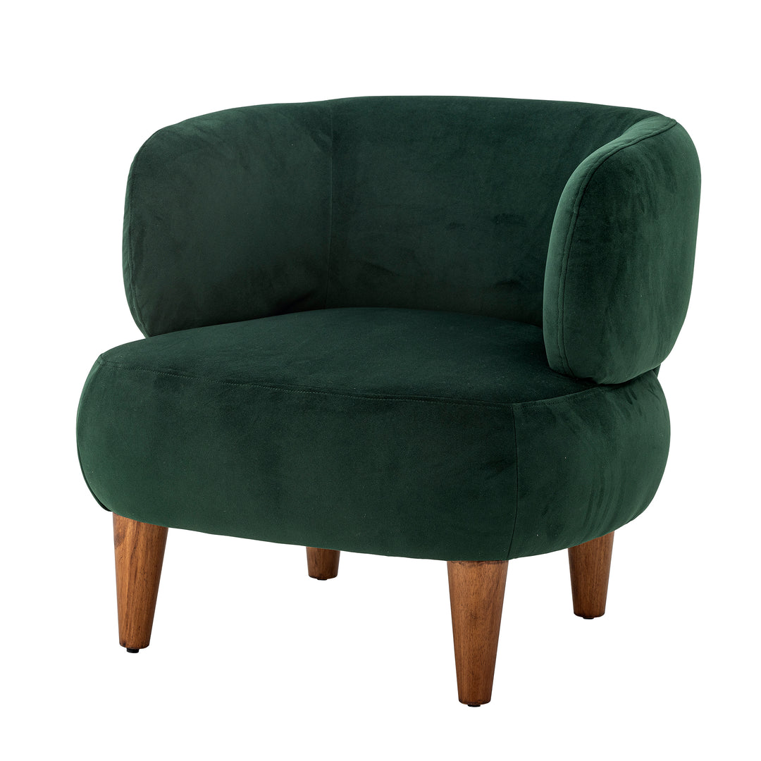 Produktbillede af BLOOMINGVILLE RUPERTA LOUNGESTOL GRØN POLYESTER 78 i premium kvalitet