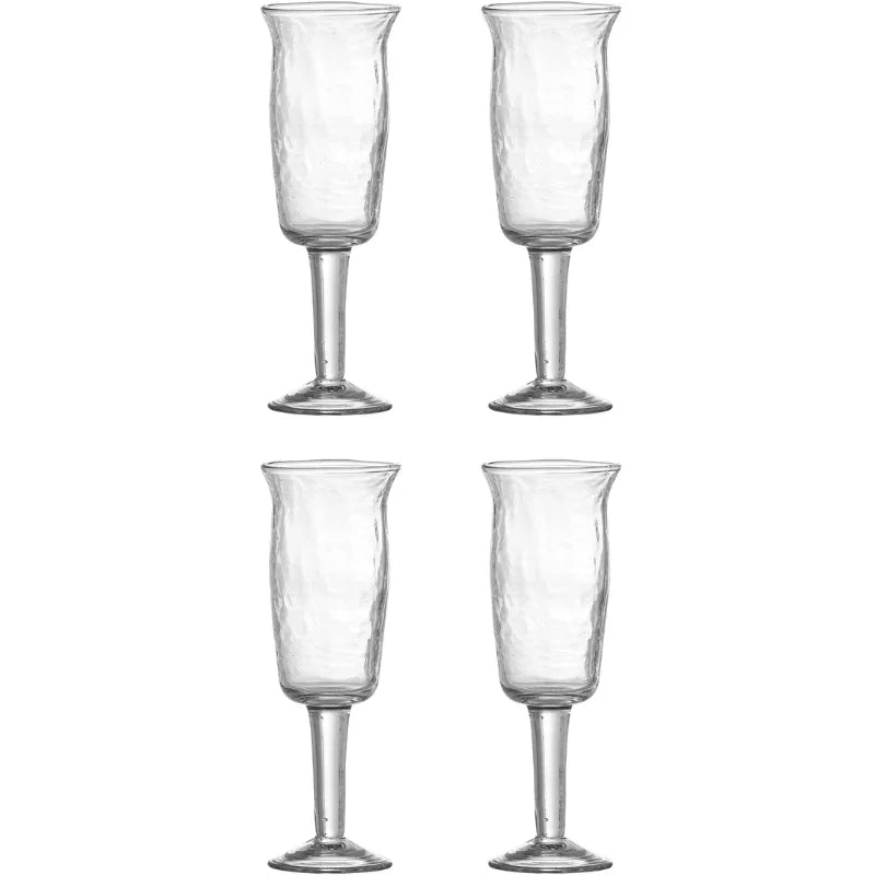 Asha Vinglas Klar Genanvendt Glas 4 Stk