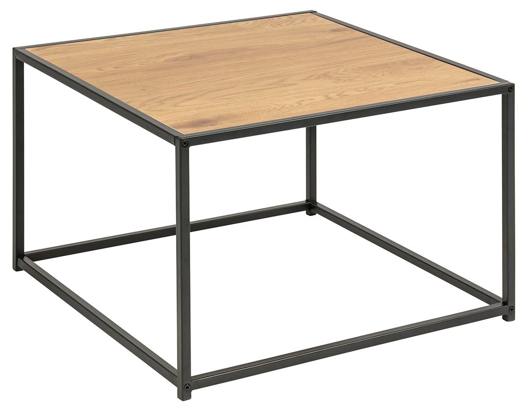 Produktbillede af ACT NORDIC Seaford sofabord natur/sort papir vildeg/metal kvadratisk 60x60 i premium kvalitet