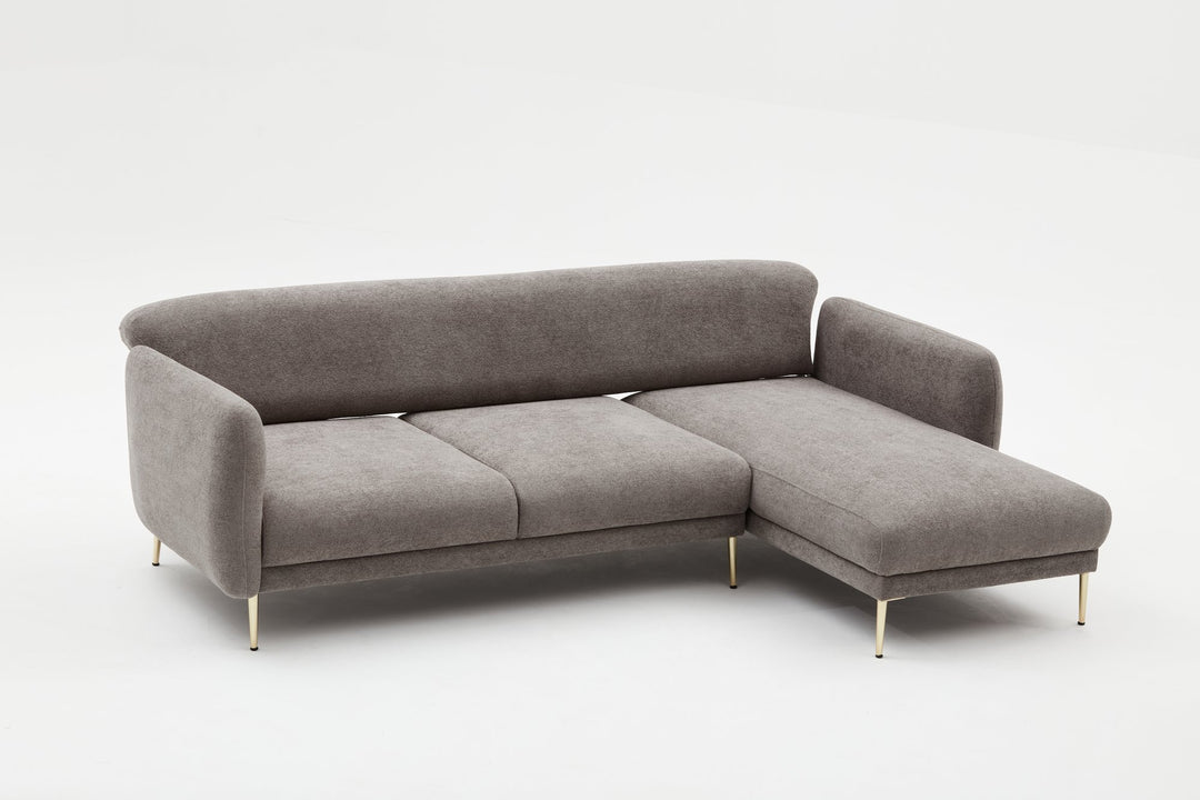 NORDVÄRK Simena højre hjørnesofa grå polyester