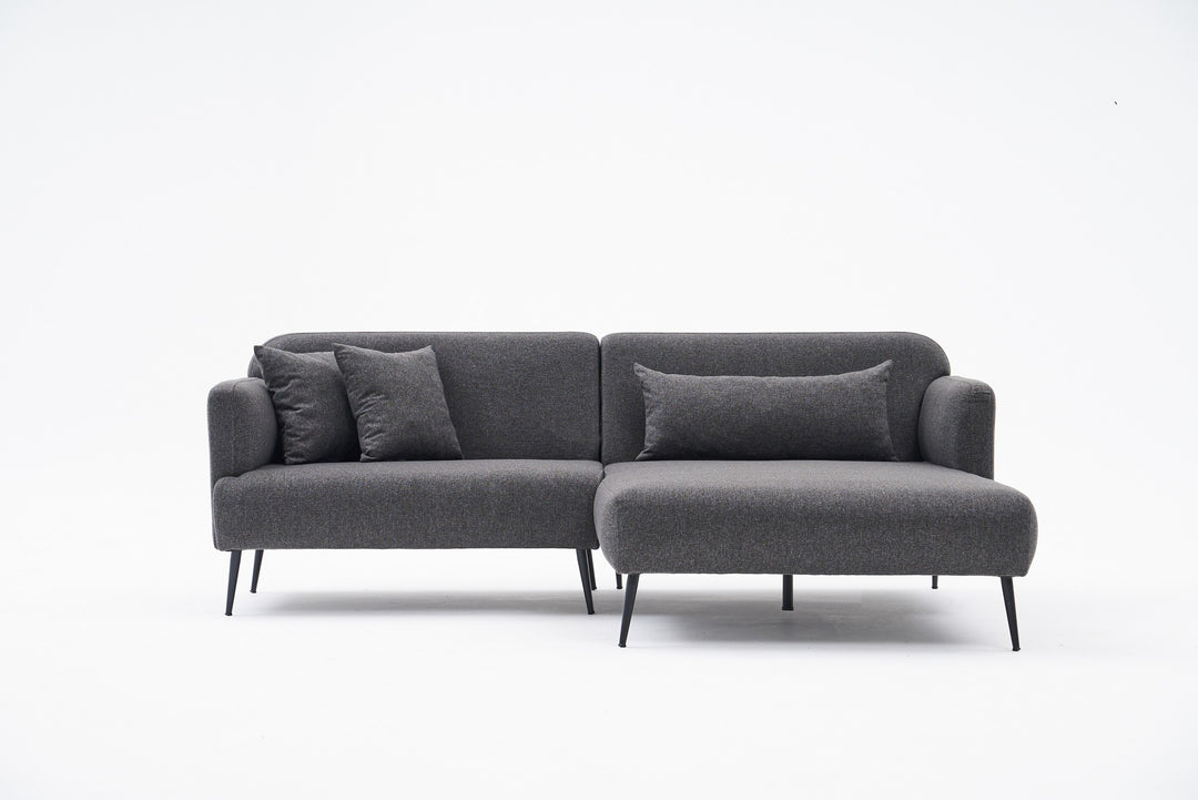 NORDVÄRK Revos højre hjørnesofa antracitgrå stof