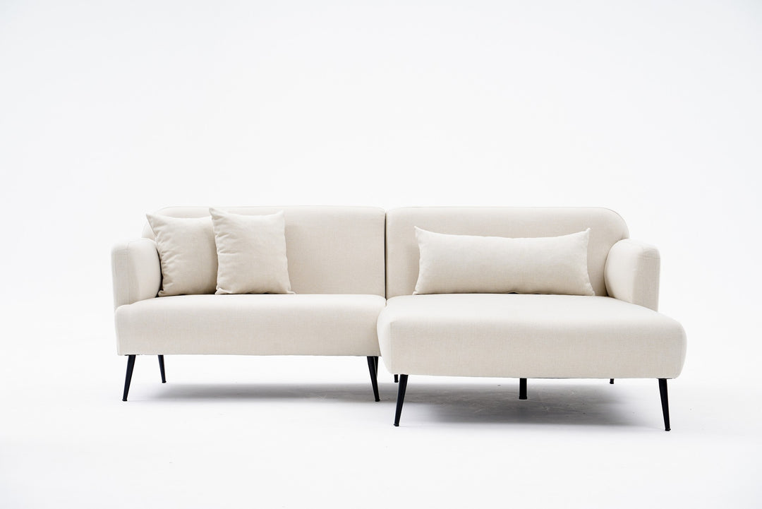 NORDVÄRK Revos højre hjørnesofa creme stof