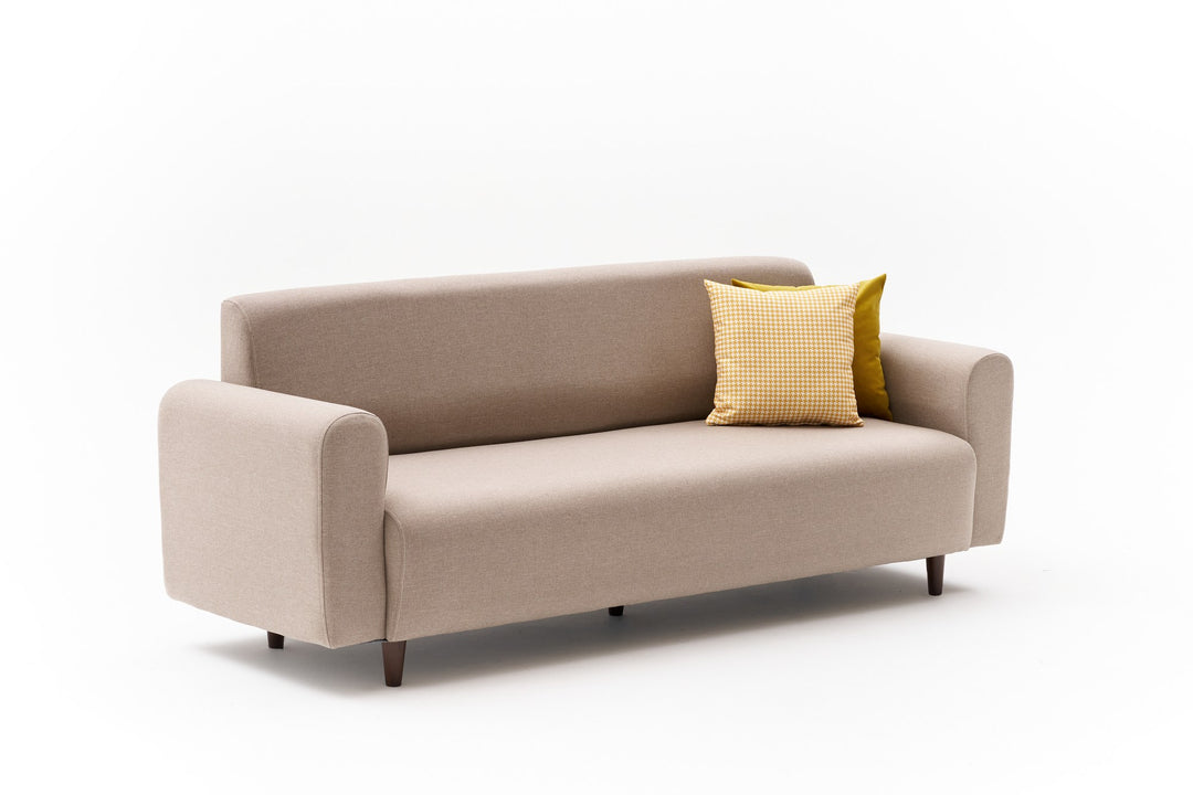 NORDVÄRK Noya Linen 3 pers. sofa creme polyester