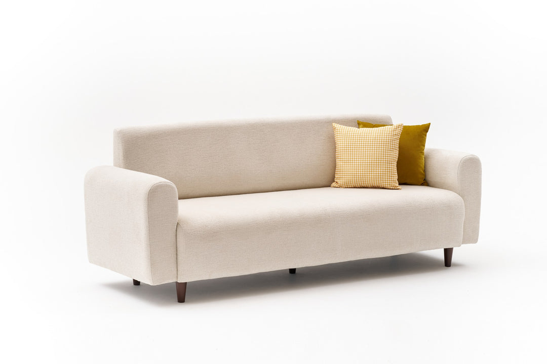 NORDVÄRK Noya 3 pers. sofa creme chenille polyester