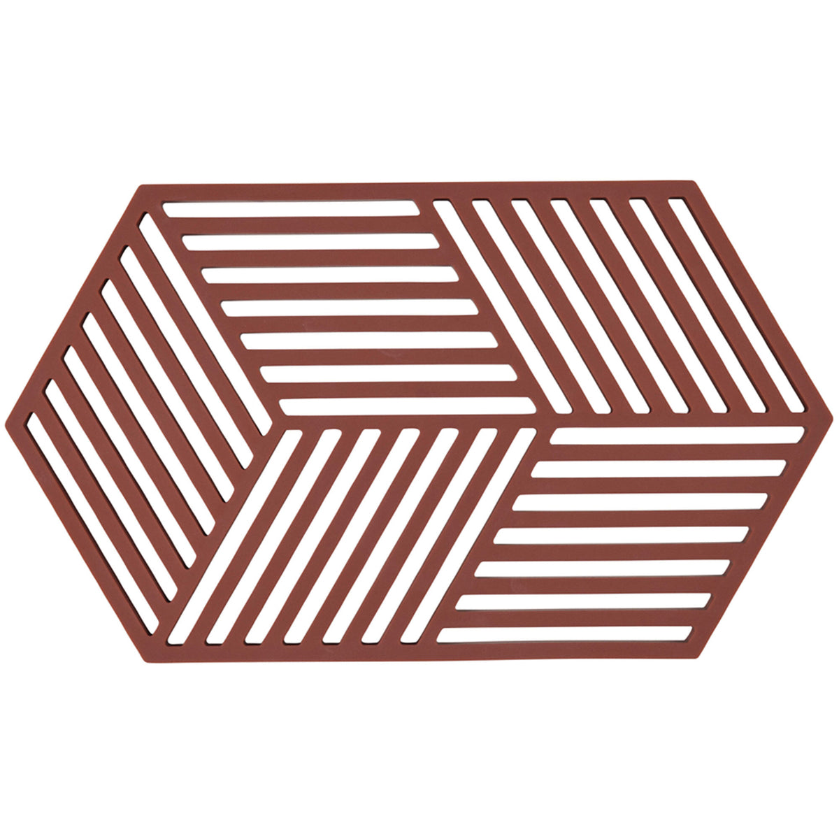 Zone Hexagon grydeunderlag i bordeaux silikone