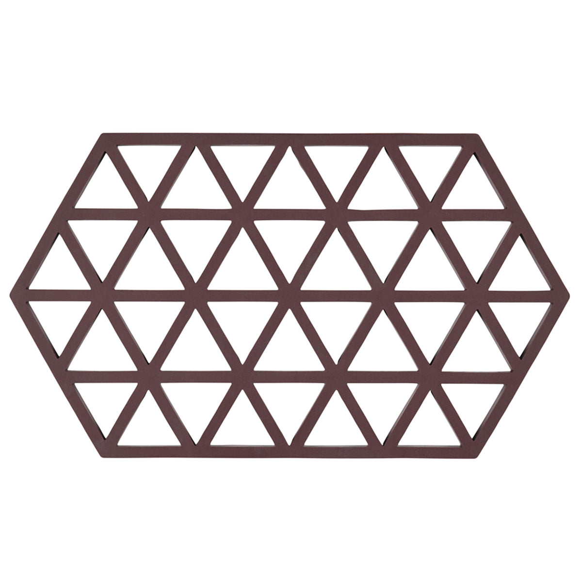 Zone Triangles grydeunderlag i silikone i farven kalamata, 24 cm