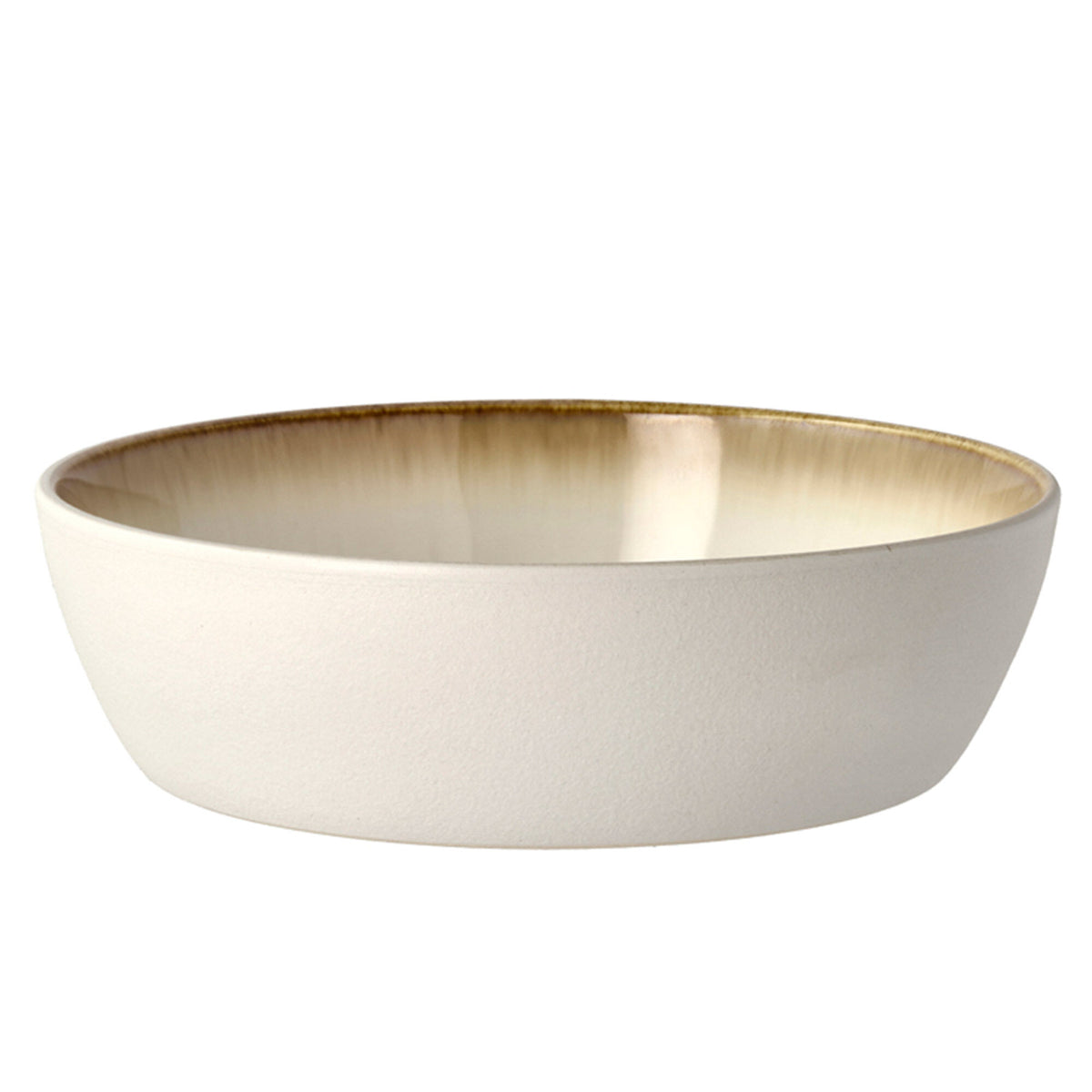 Bitz Gastro suppeskål i hvid og cremehvid stentøj, diameter 18 cm