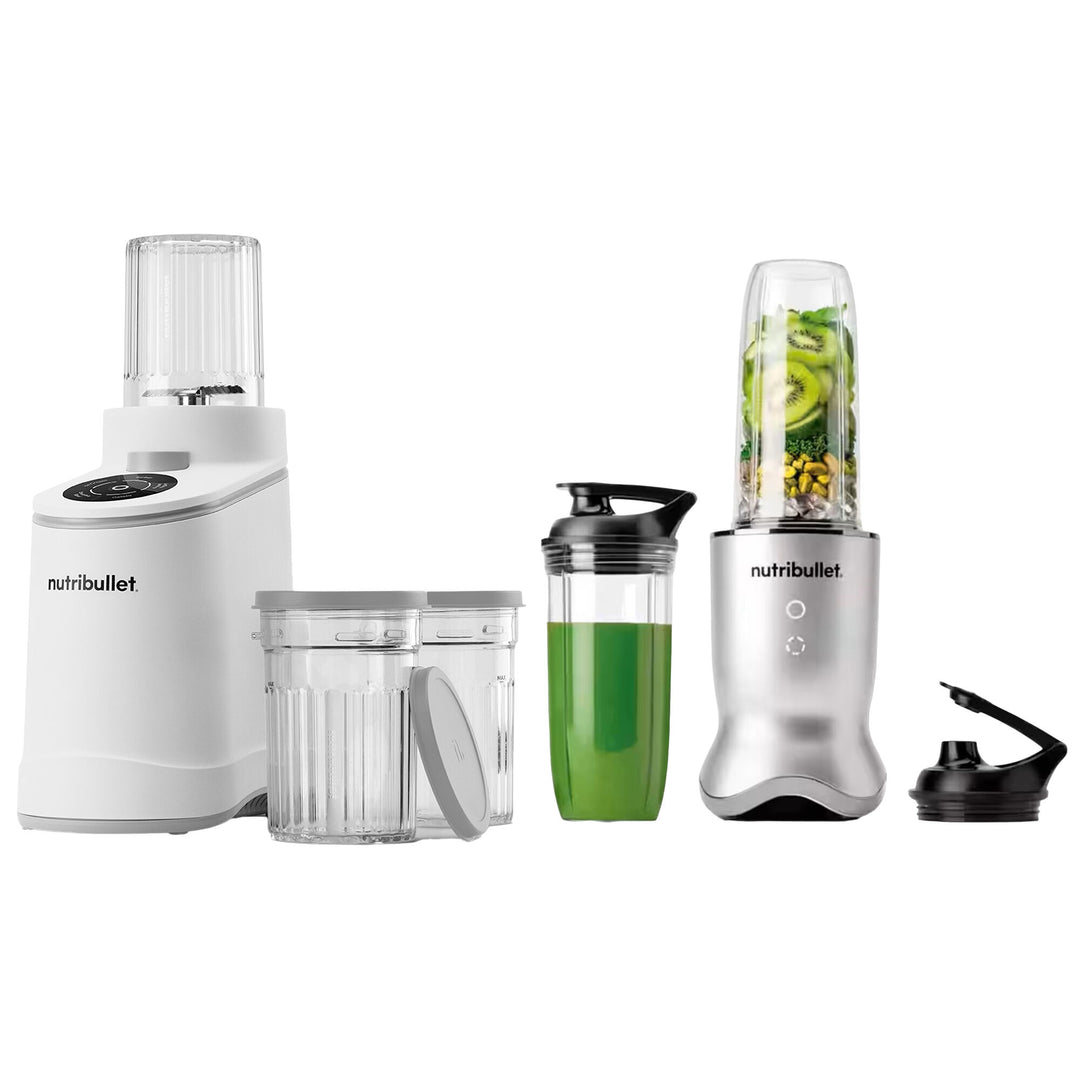 Nutribullet Chill ismaskine og Ultra personal blender i hvid og sølv