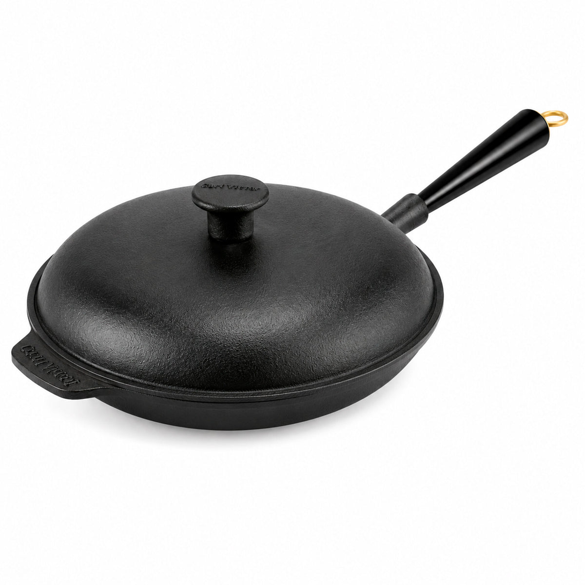 Carl Victor Gold stegepande 24 cm med støbejernslåg