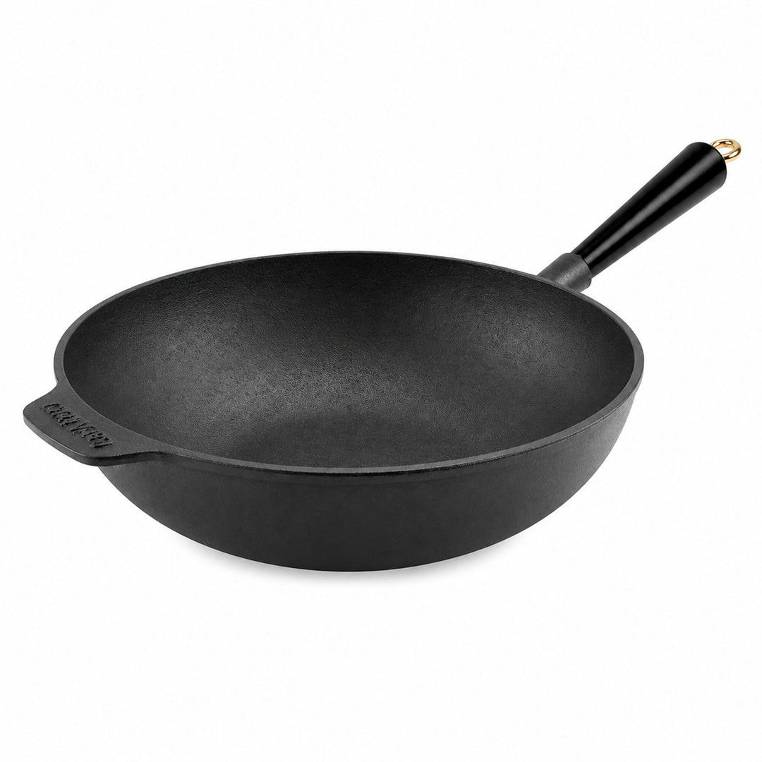 Carl Victor Gold wokpande i støbejern på 30 cm
