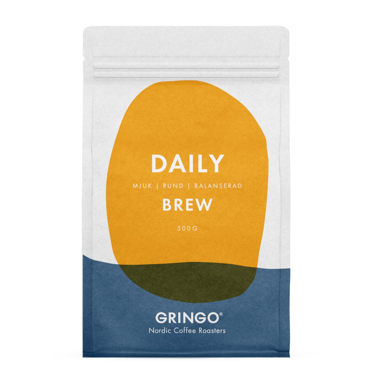 Pose med Gringo Daily Brew hele kaffebønner, 500 g