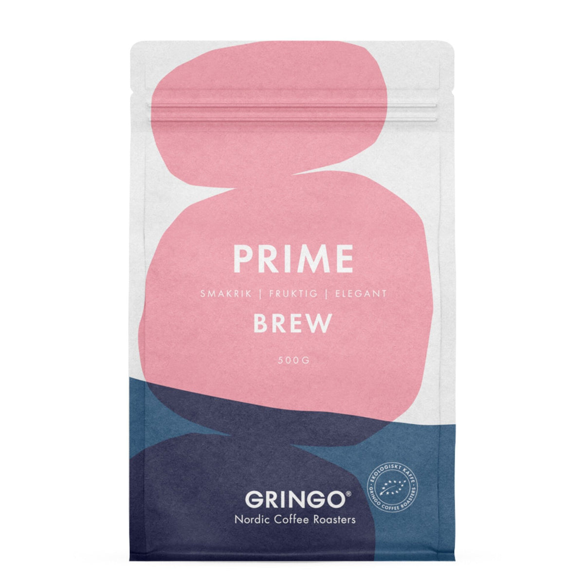 Pose med Gringo Prime Brew økologiske kaffebønner, 500 g