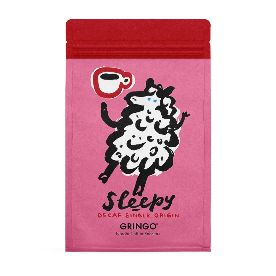 Pose med Sleepy Gringo kaffebønner på 250 g fra Gringo