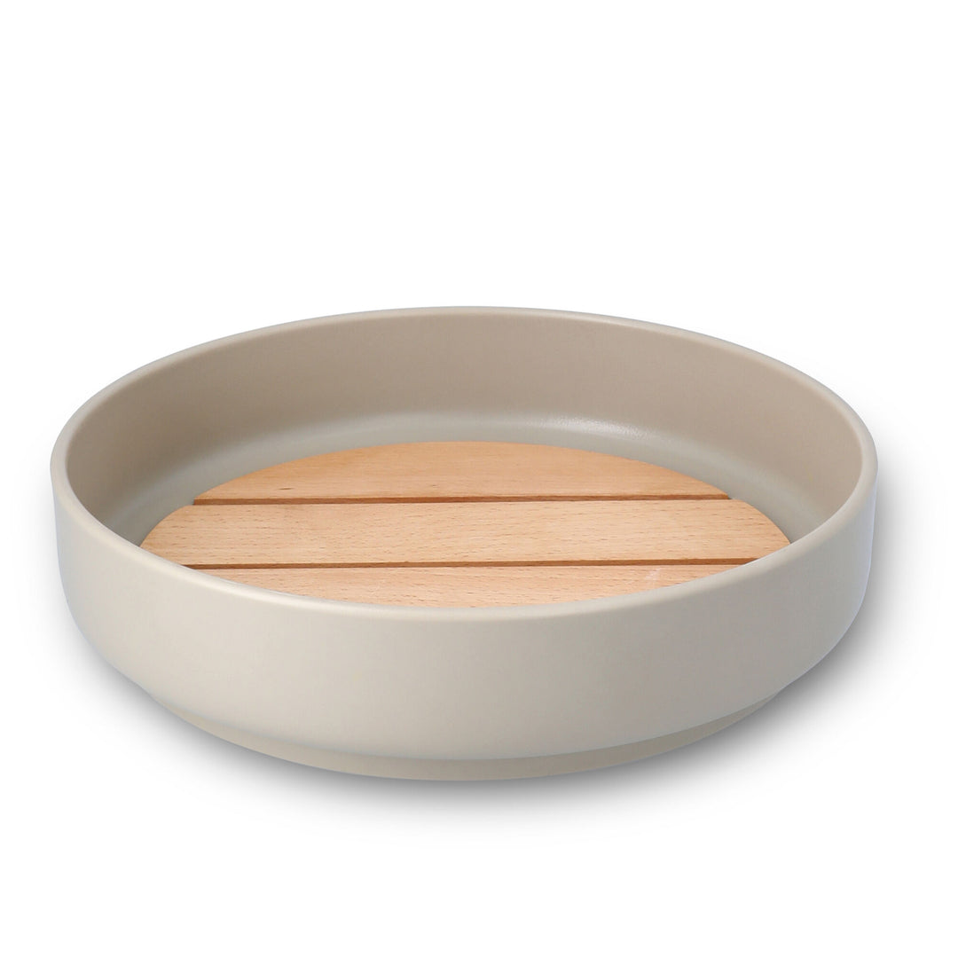Sandfarvet Share brødkurv fra Rosendahl med en diameter på 24,5 cm