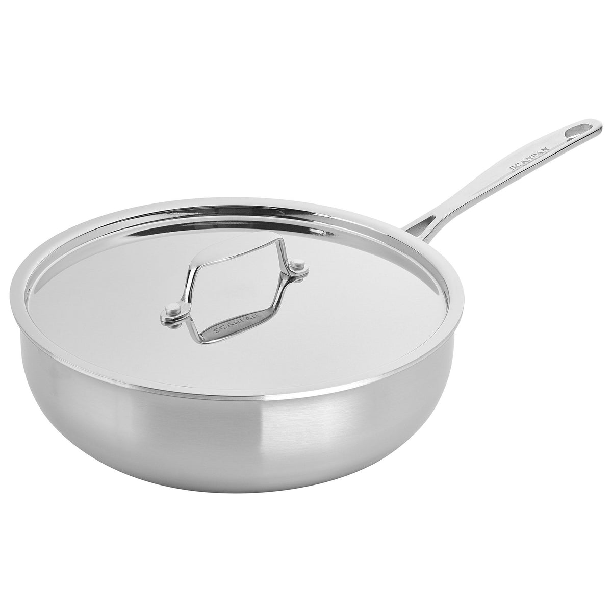 Scanpan traktørpande i rustfrit stål med låg, 26 cm