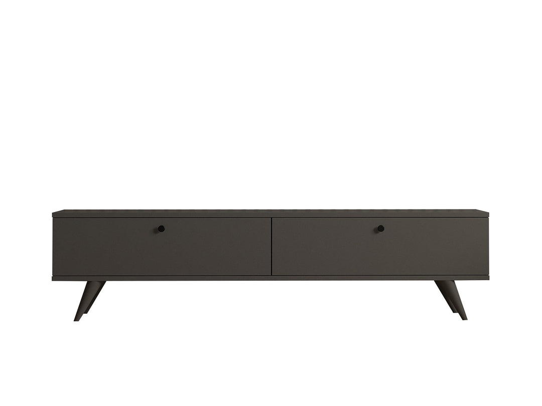 NORDVÄRK Paris TV-bord m. 2 låger antracit melamin og plastik 160x25