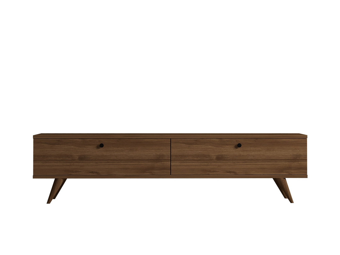 NORDVÄRK Paris TV-bord m. 2 låger valnød melamin og plastik 160x25