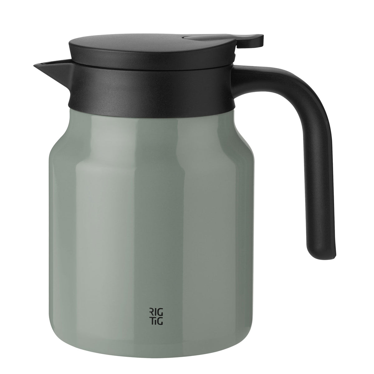Kaki-farvet Rig-Tig Therm-It termokande med retrodesign, 0,9 liter