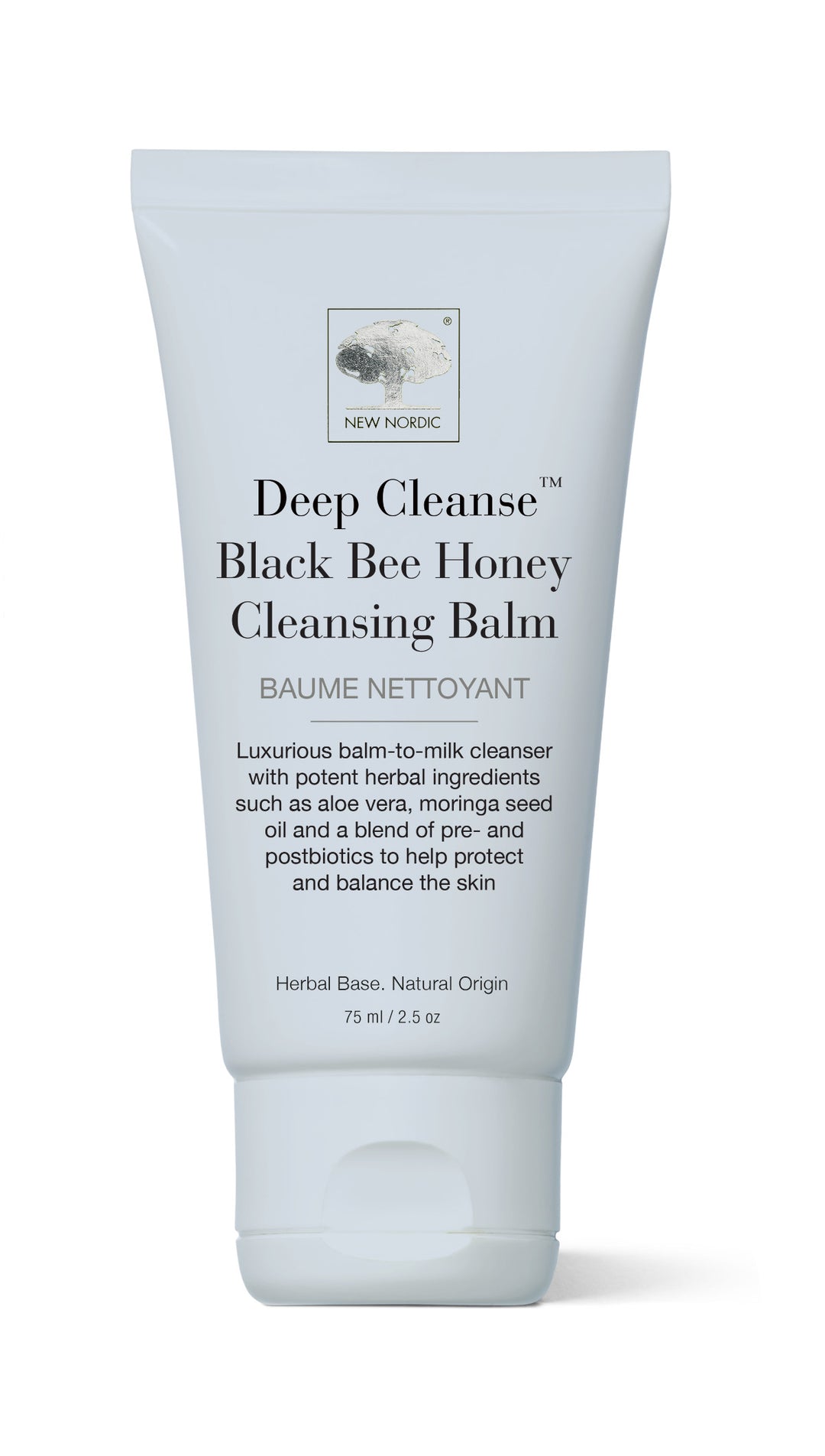 Detaljeret produktbillede af New Nordic Deep Cleanse Black Bee Honey Cleansing Balm 75ml. på tilbud