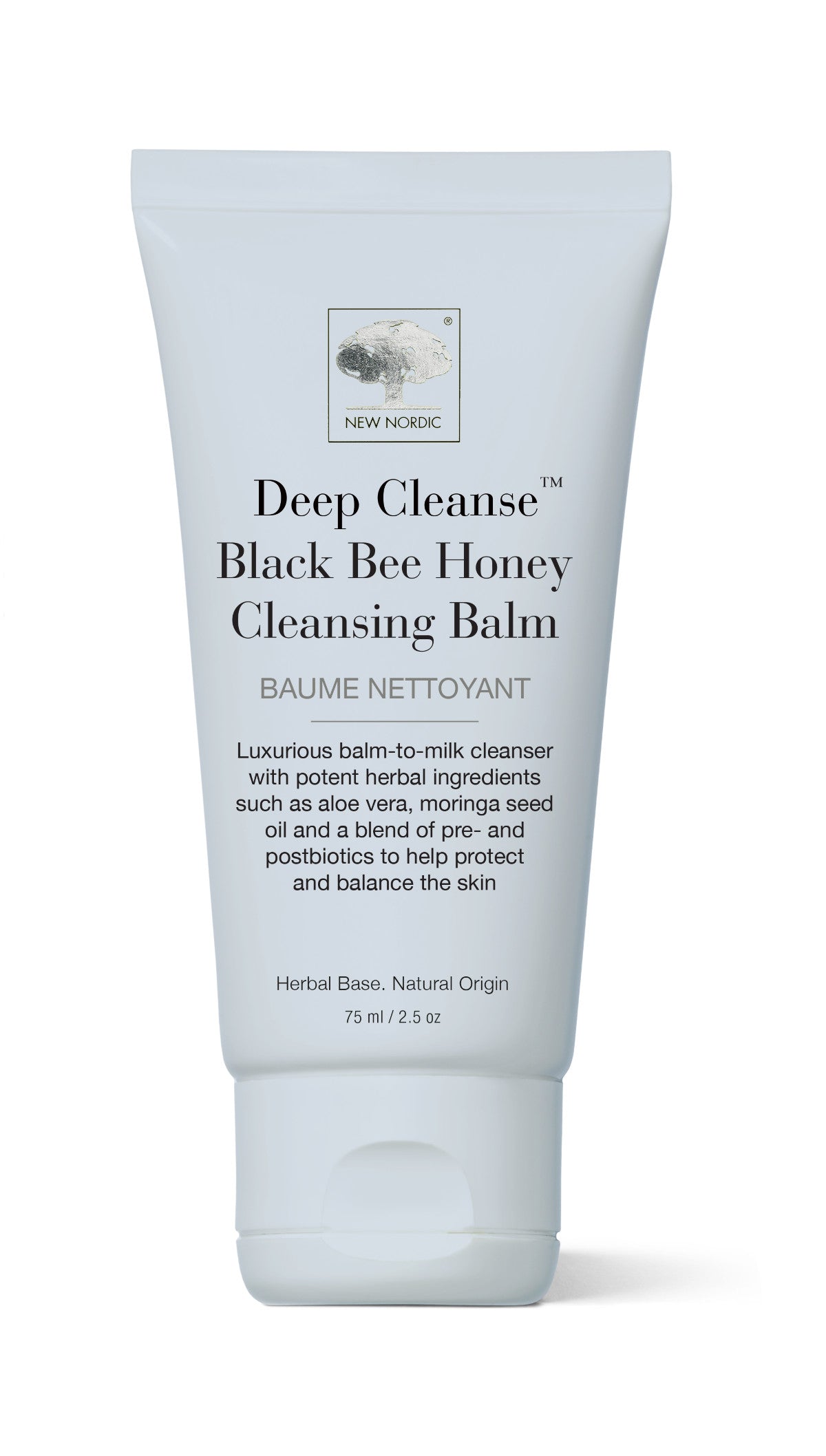 Detaljeret produktbillede af New Nordic Deep Cleanse Black Bee Honey Cleansing Balm 75ml. på tilbud